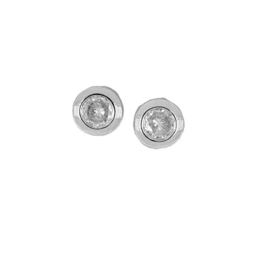 John Medeiros Diamante Bezel 6MM Post Earring
