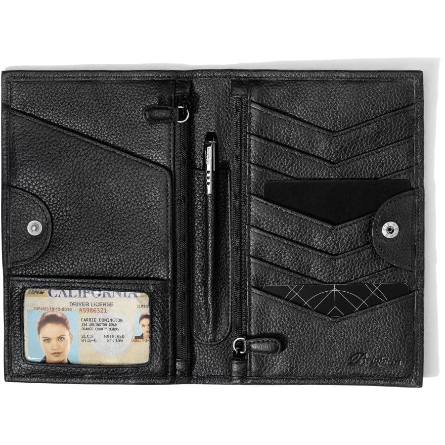 Brighton Ferrara Folio Wallet- Black