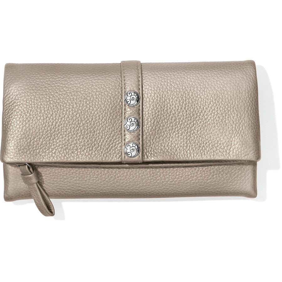Brighton Nolita Shimmer Large Wallet- Zinc Pearl