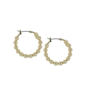 John Medeiros Small Beaded Hoop Earrings