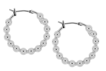 John Medeiros Small Beaded Hoop Earrings