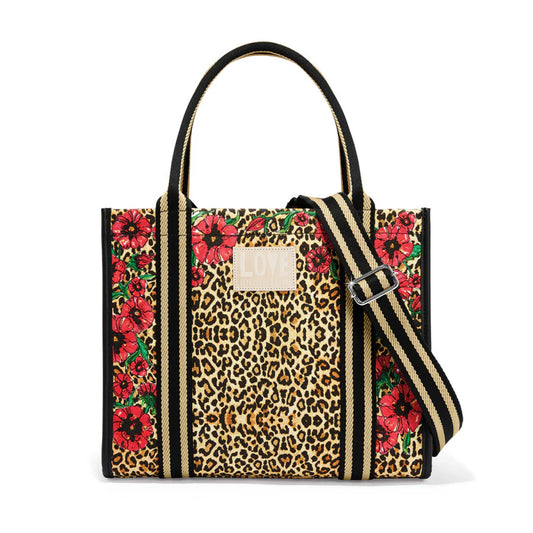 Brighton Leopard Dynasty Canvas Carry All Tote