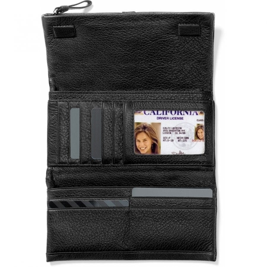 Brighton Nolita Shimmer Large Wallet- Black