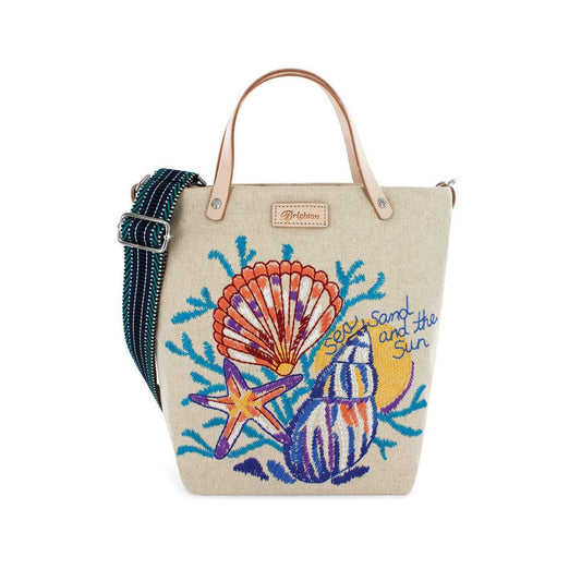 Brighton Sea Sand Sun Embroidered Medium Messenger Bag